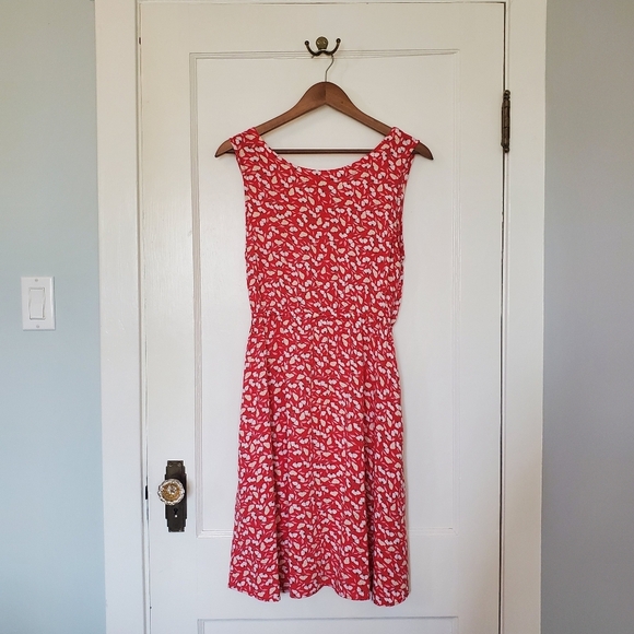 Alchemy Fashions Floral Sundress – Size XL – Coral Red - Picture 3 of 4